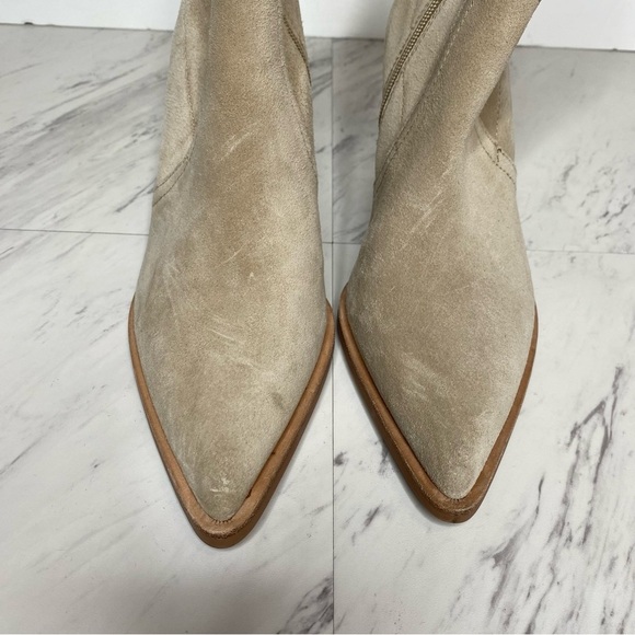 Jeffrey Campbell Jessine Tan Suede Pointy Toe Bootie 8 1/2 - Picture 10 of 14